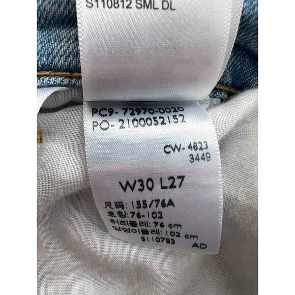 Levi Strauss Levi's High Rise Wide Leg Ankle Jeans Light Wash Denim Size 30 NEW - Picture 14 of 16